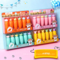 Andlstal mignon kawaii fruit lecteur de surligneur de surligneur stylo 6pcs / boîte 0,5 mm pointe de fibre pastel